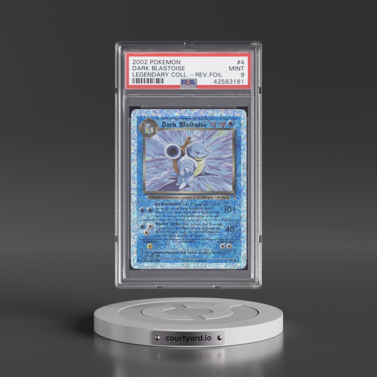 2002 Pokémon Legendary Collection #4 Dark Blastoise - Reverse Foil (PSA 9 MINT)