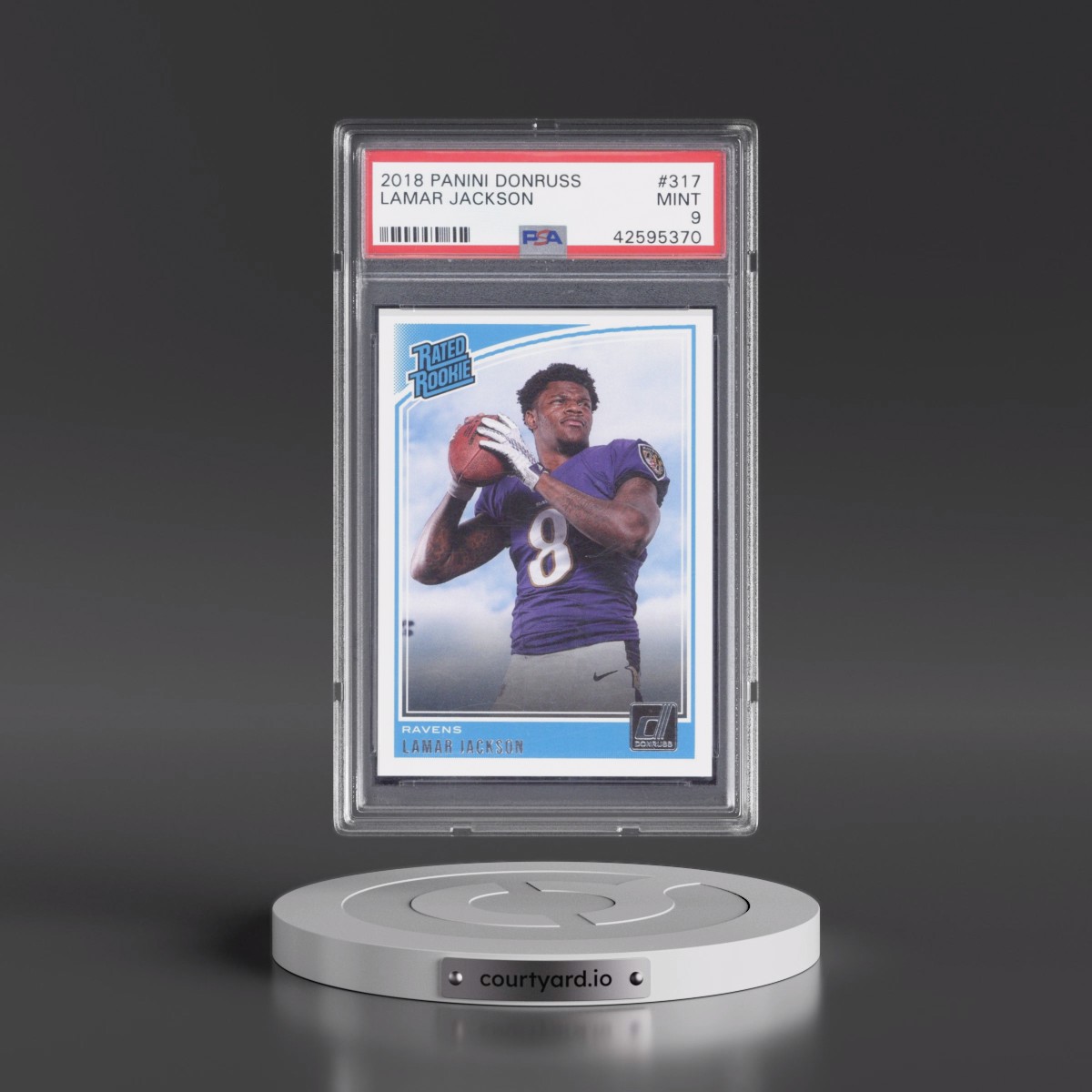 2018 Panini Donruss #317 Lamar Jackson (PSA 9 MINT)