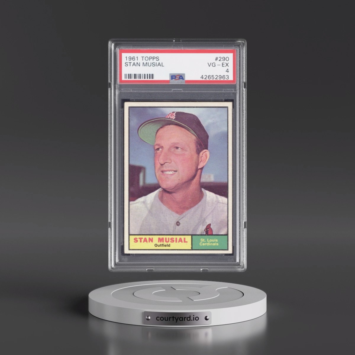 1961 Topps #290 Stan Musial (PSA 4 VG-EX)