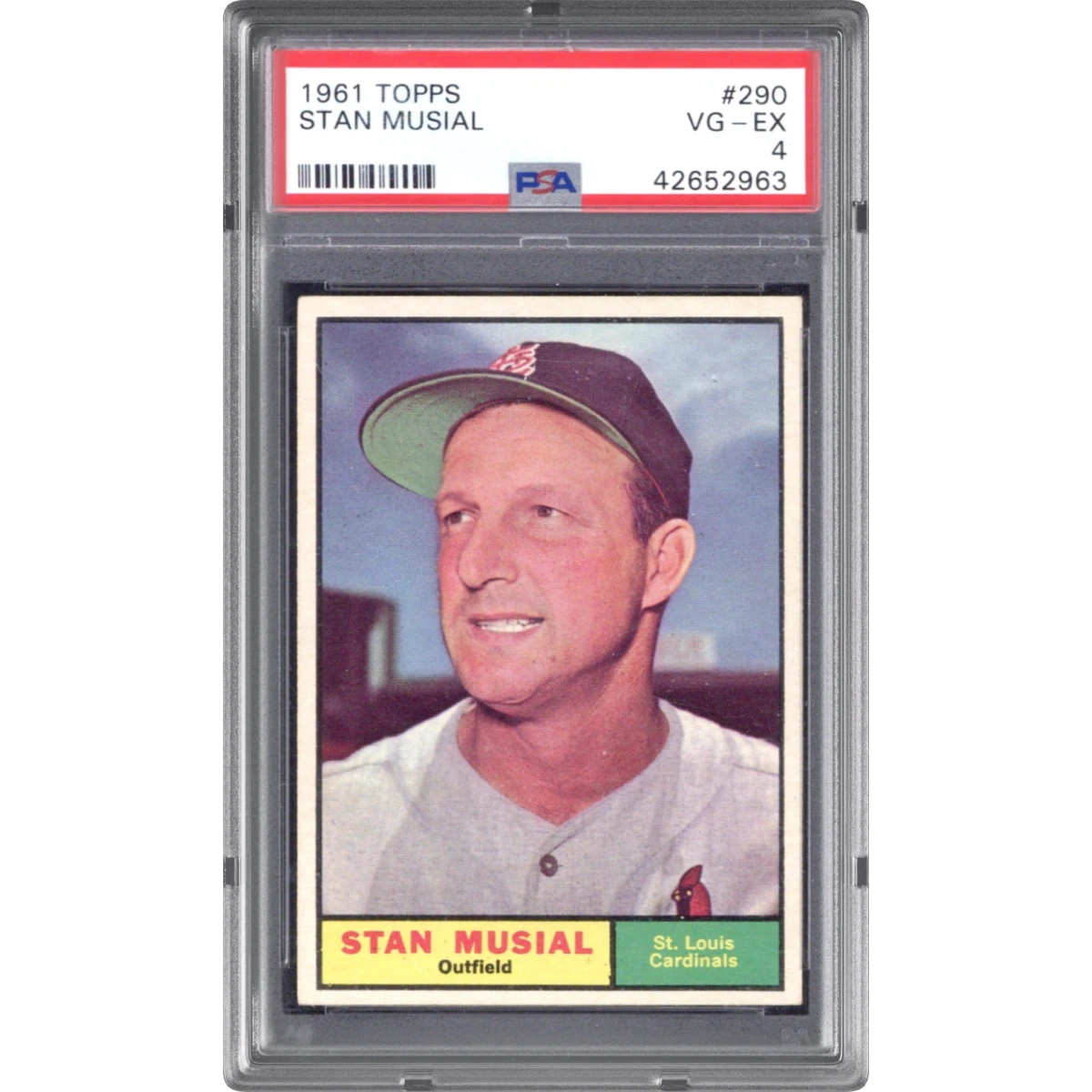 1961 Topps #290 Stan Musial (PSA 4 VG-EX)