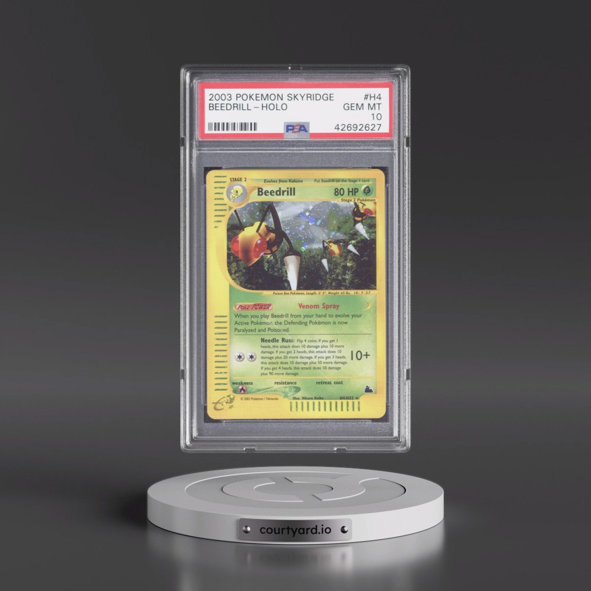 2003 Pokémon Skyridge #H4 Beedrill - Holo (PSA 10 GEM MINT) - Photo