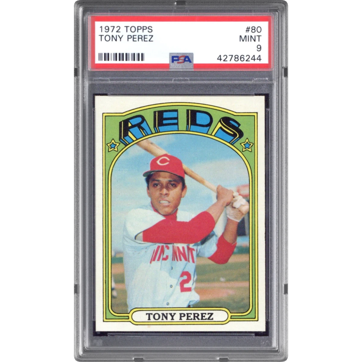 1972 Topps #80 Tony Perez (PSA 9 MINT)