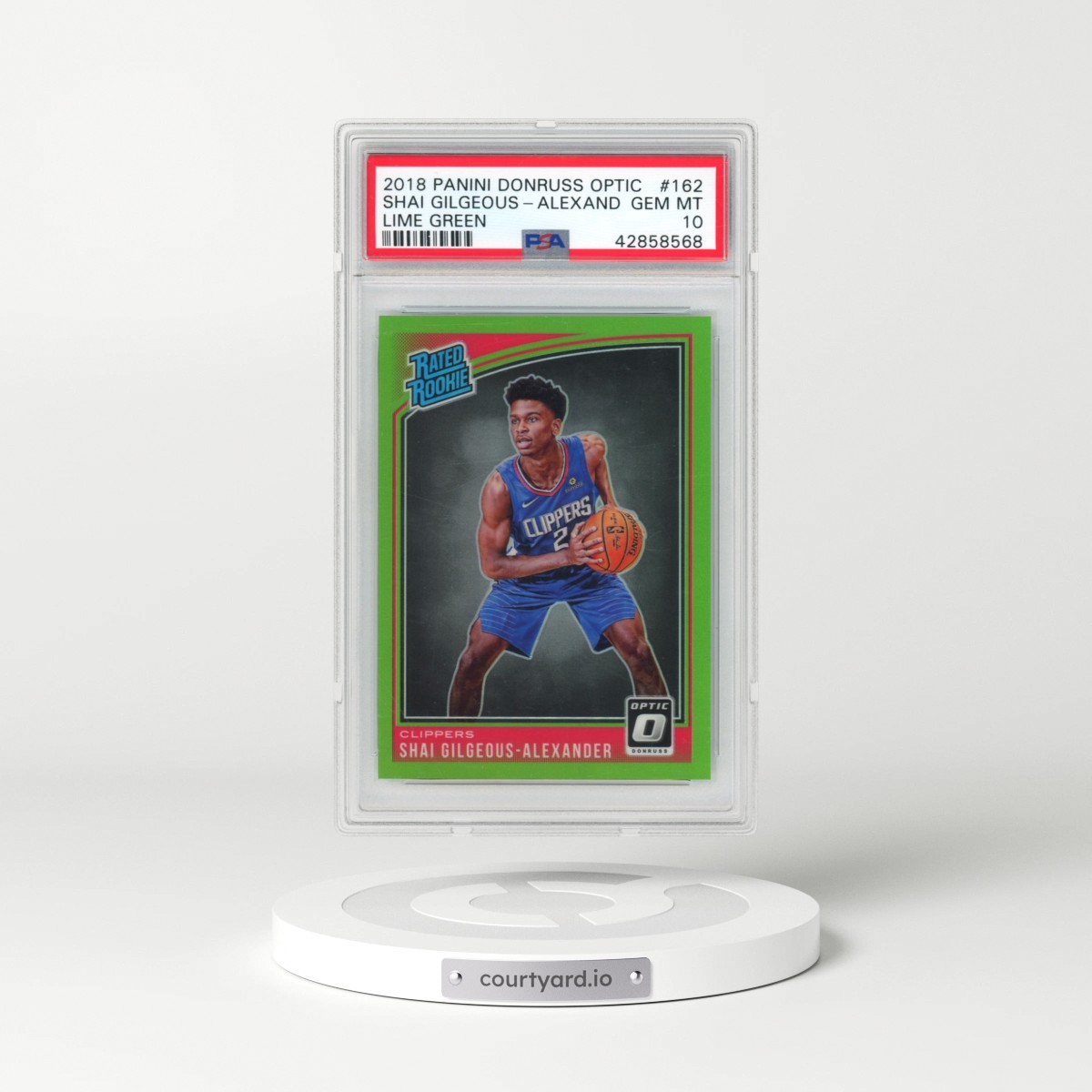 2018 Panini Donruss Optic #162 Shai Gilgeous-Alexander - Lime Green (PSA 10 GEM MINT)