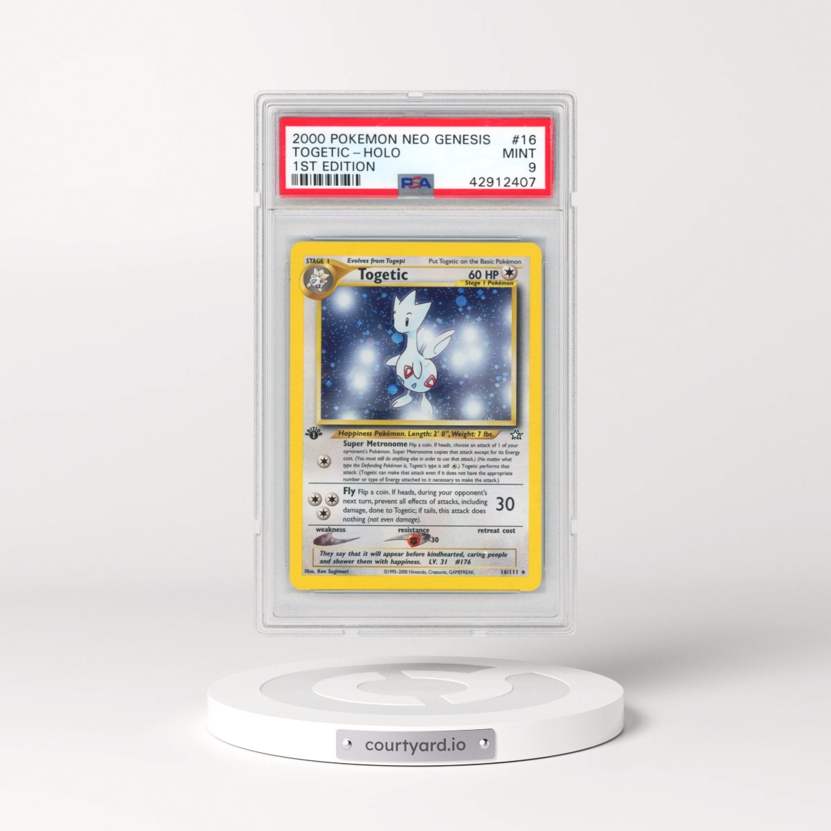 2000 Pokémon Neo Genesis #16 Togetic - 1st Edition Holo (PSA 9 MINT)