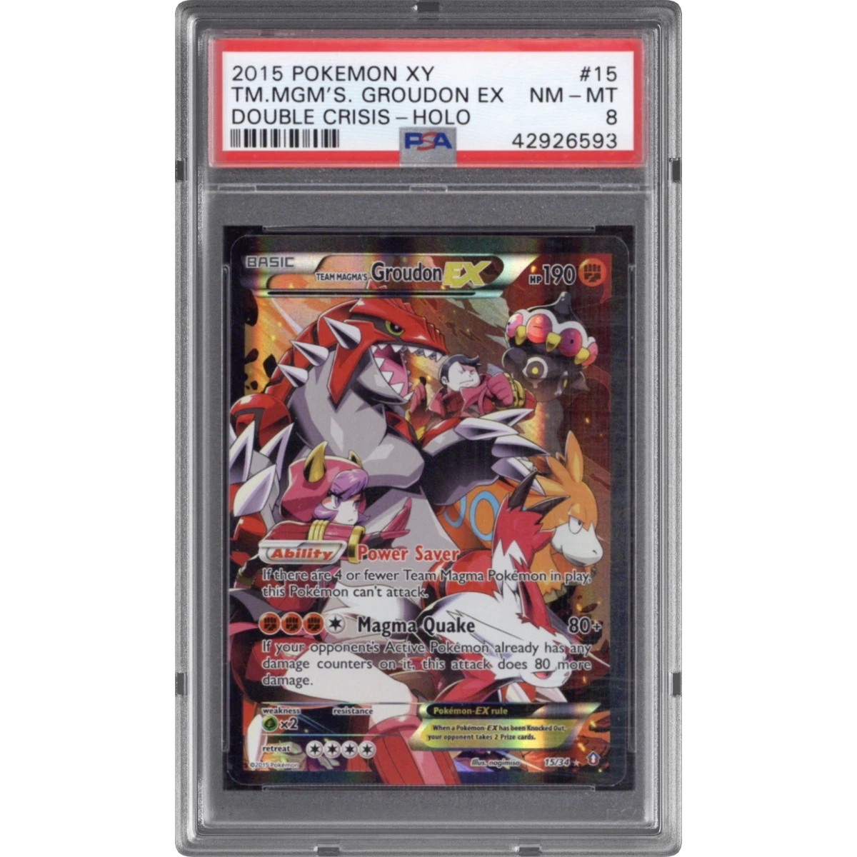 Team Magma's Groudon EX card artwork