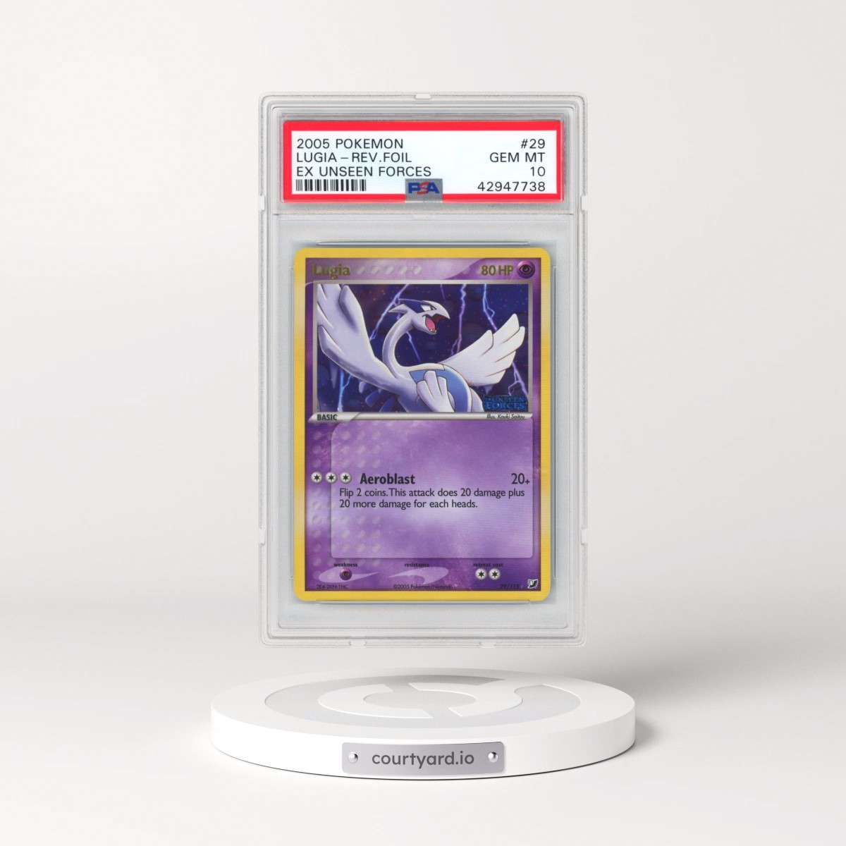 2005 Pokémon EX Unseen Forces #29 Lugia - Reverse Foil (PSA 10 GEM MINT)