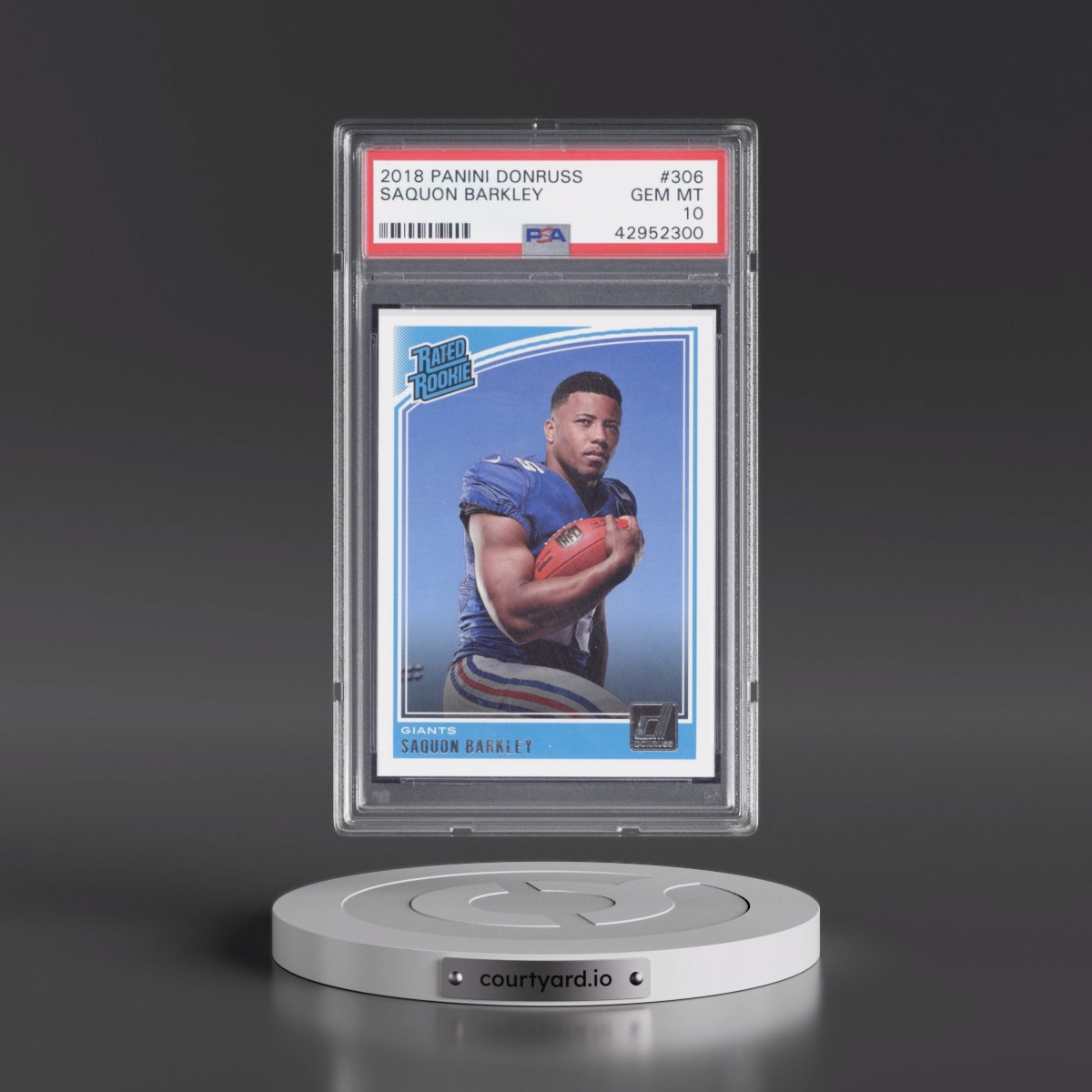 2018 Panini Donruss #306 Saquon Barkley (PSA 10 GEM MINT)