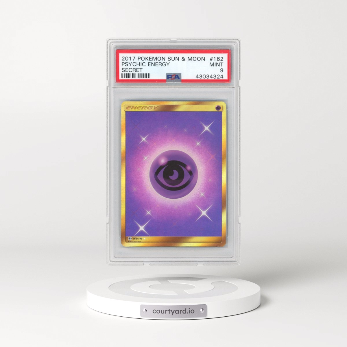 2017 Pokémon Sun & Moon #162 Psychic Energy - Secret (PSA 9 MINT)