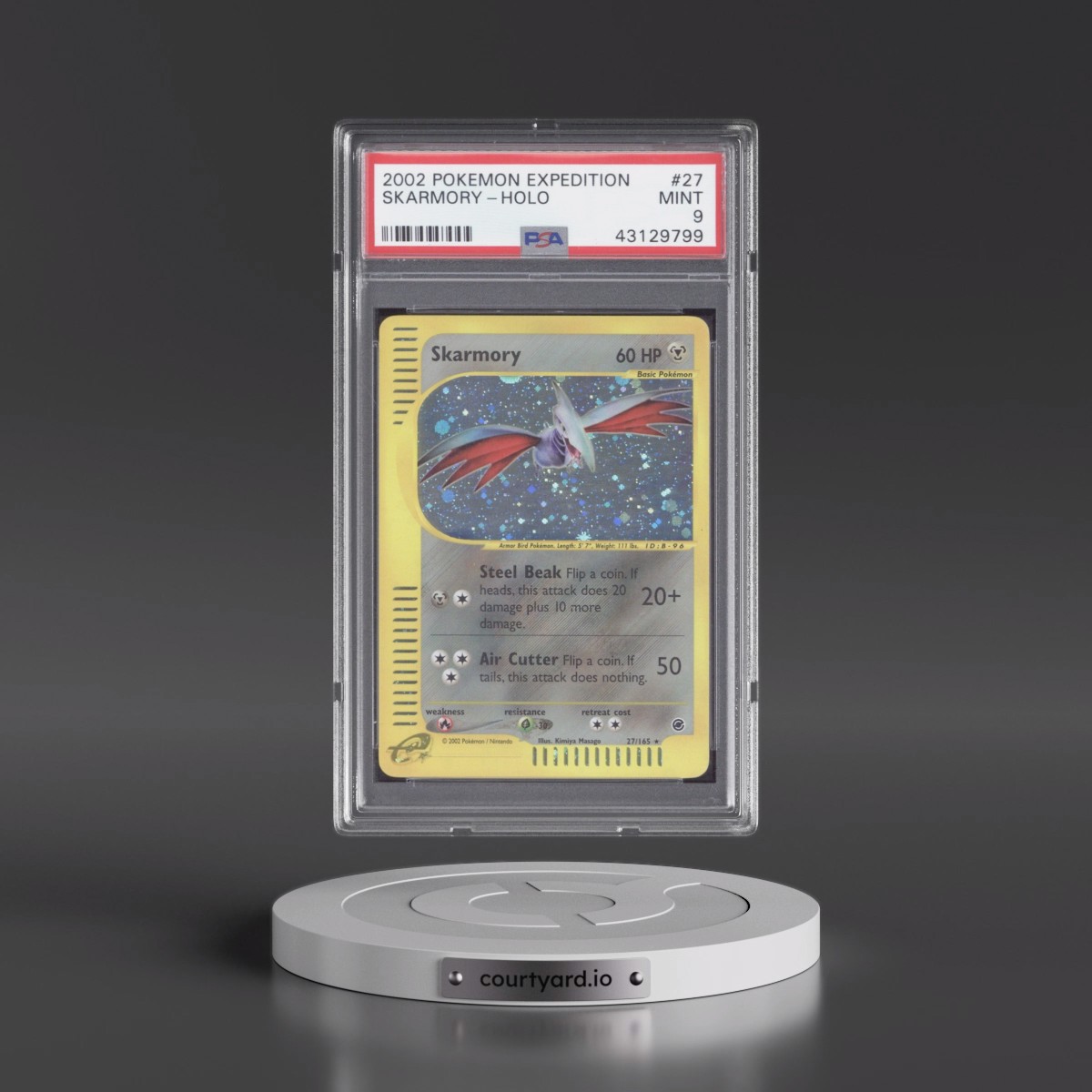 2002 Pokémon Expedition #27 Skarmory - Holo (PSA 9 MINT)