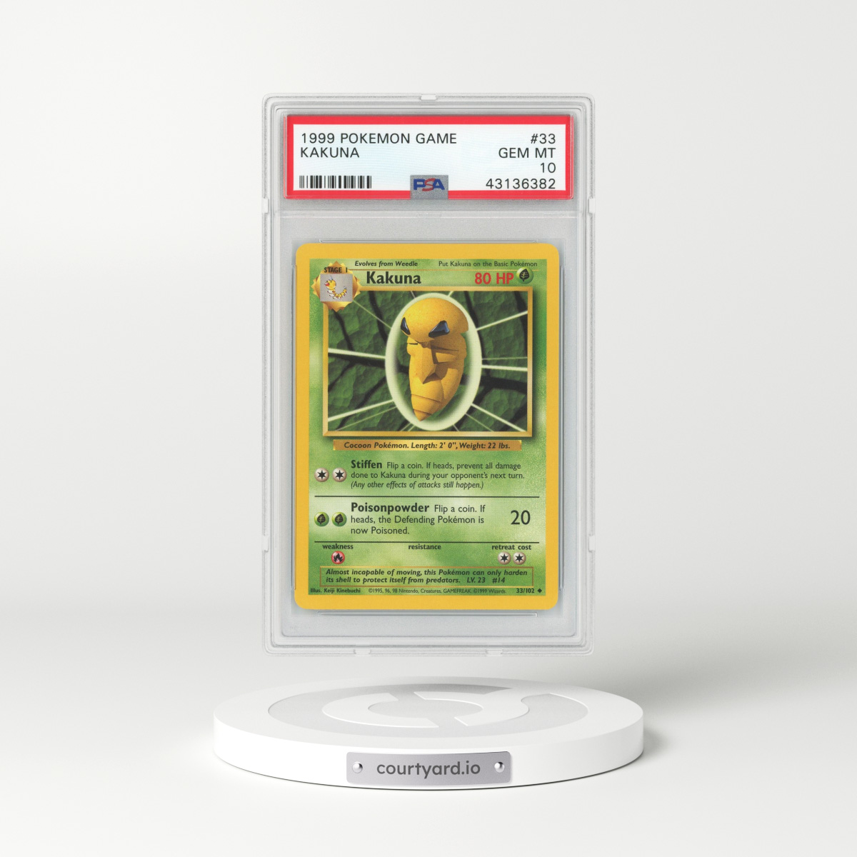 1999 Base Set #33 Kakuna (PSA 10 GEM MINT)