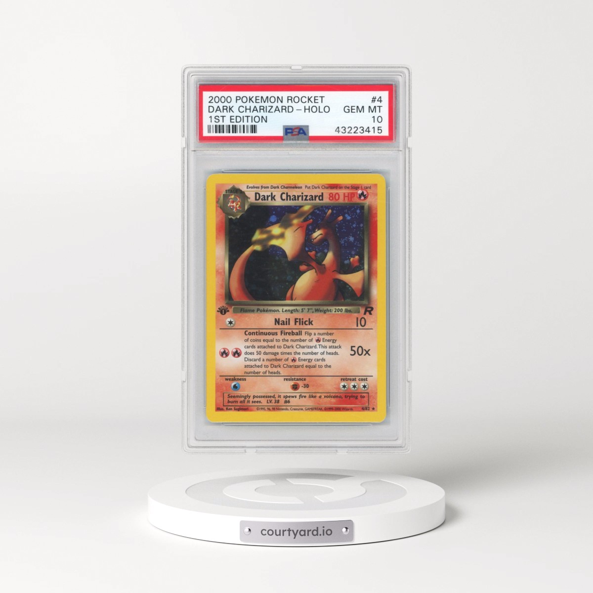 2000 Pokémon Rocket #4 Dark Charizard - 1st Edition Holo (PSA 10 GEM MINT)
