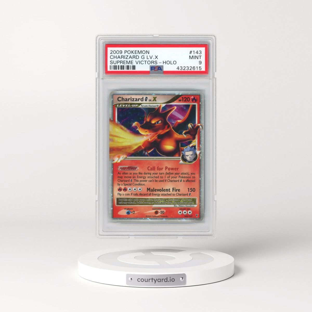 2009 Pokémon Platinum Supreme Victors #143 Charizard G LV.X - Holo (PSA 9 MINT)