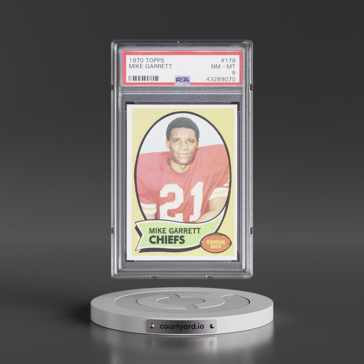 1970 Topps #179 Mike Garrett (PSA 8 NM-MT)