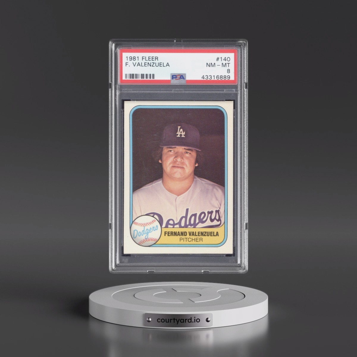 1981 Fleer #140 Fernando Valenzuela (PSA 8 NM-MT)