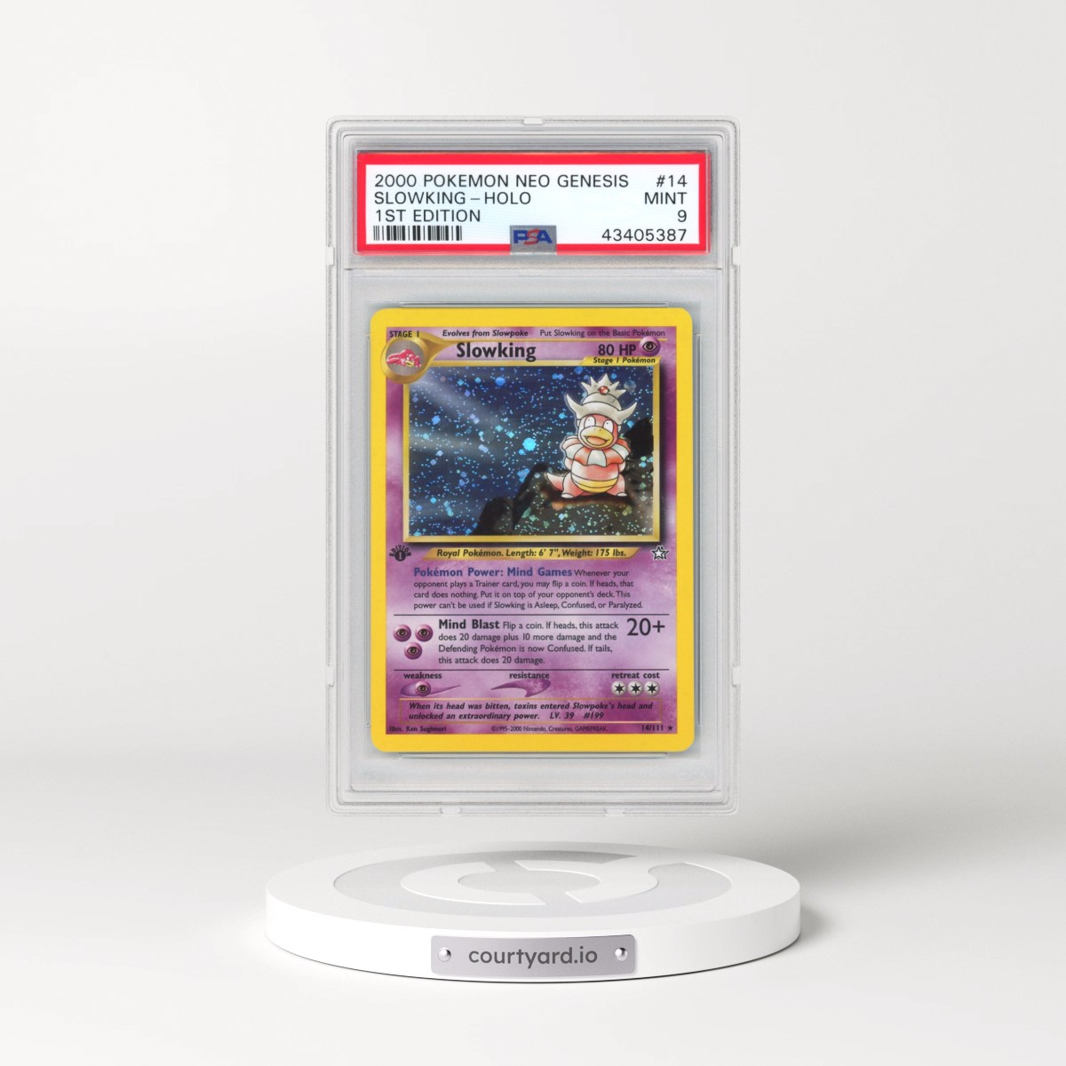 2000 Pokémon Neo Genesis #14 Slowking - 1st Edition Holo (PSA 9 MINT)