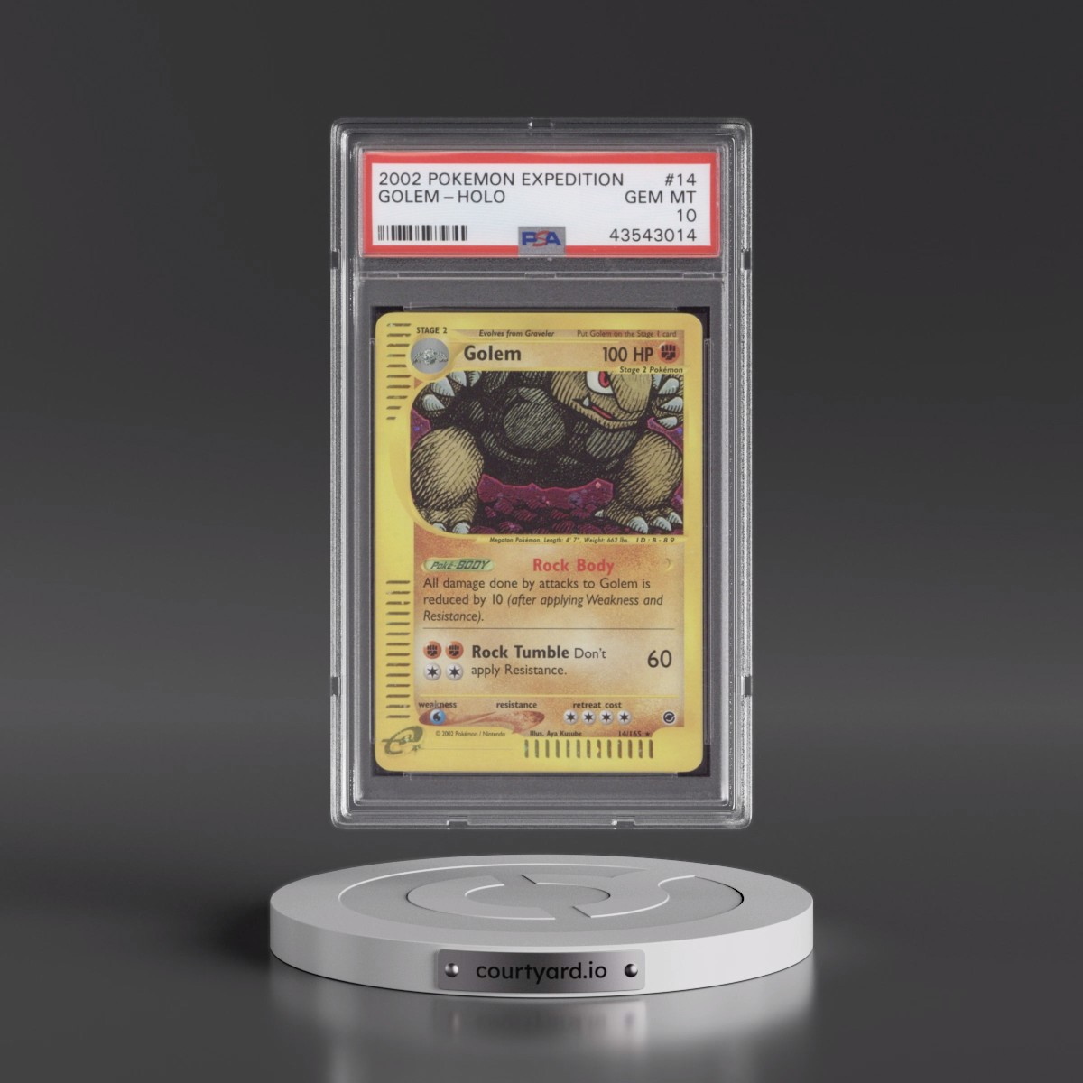 2002 Pokémon Expedition #14 Golem - Holo (PSA 10 GEM MINT) - Photo
