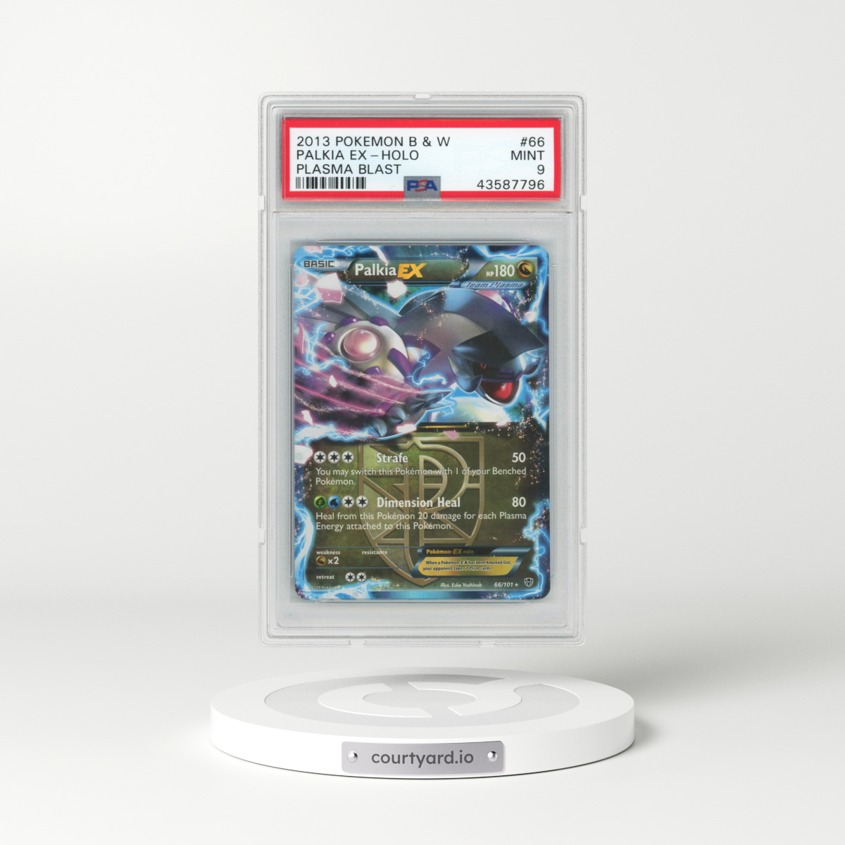 2013 Pokémon Black & White Plasma Blast #66 Palkia EX - Holo (PSA 9 MINT)