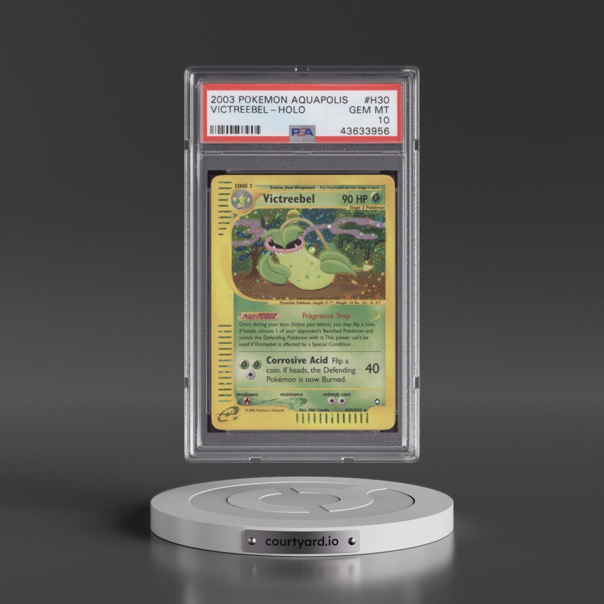 2003 Pokémon Aquapolis #H30 Victreebel - Holo (PSA 10 GEM MINT) - Photo