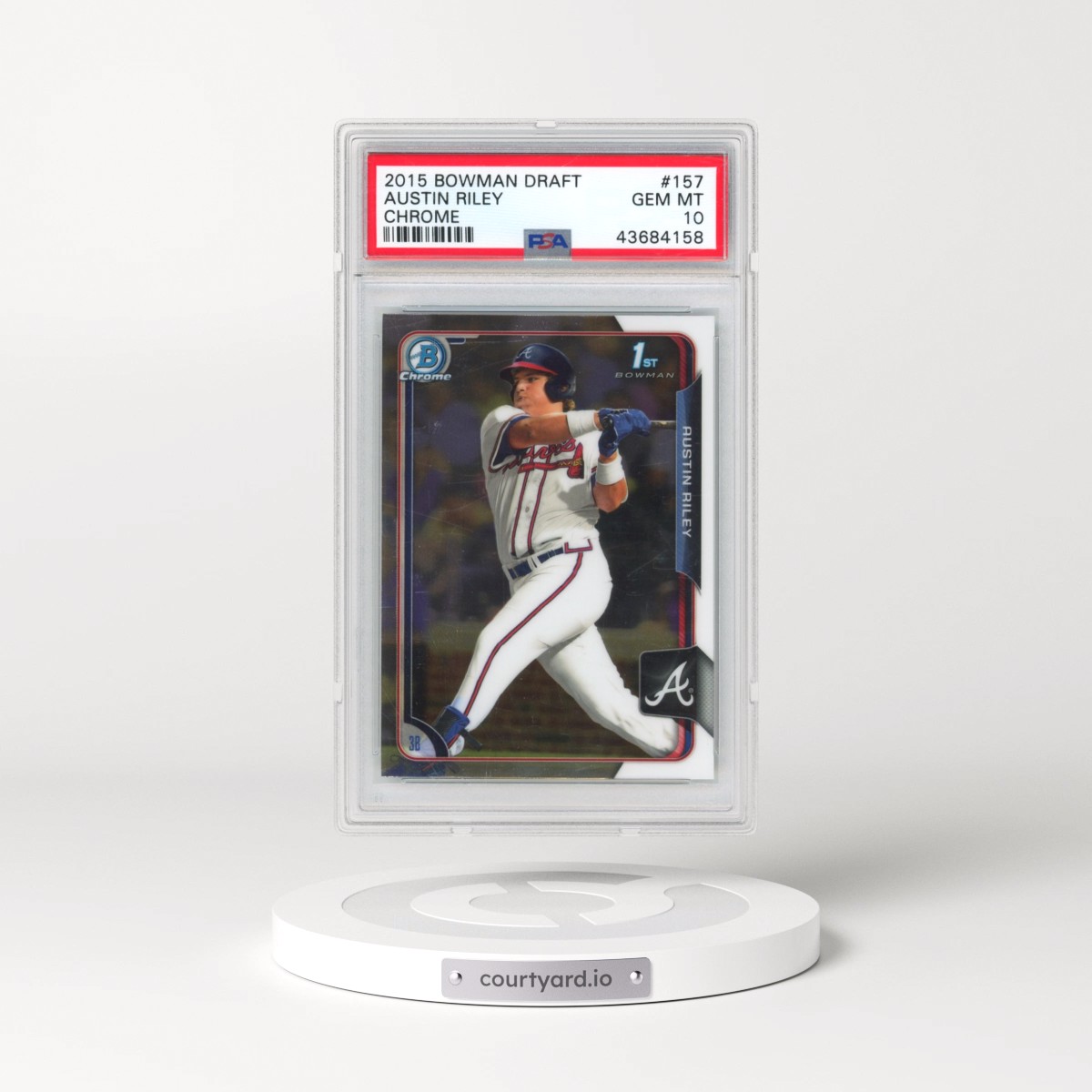 2015 Bowman Draft #157 Austin Riley - Chrome (PSA 10 GEM MINT)