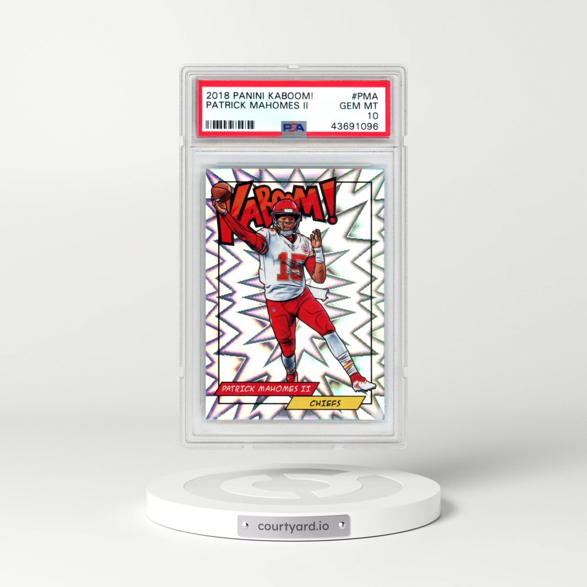 2018 Panini Kaboom! #PMA Patrick Mahomes II (PSA 10 GEM MINT)