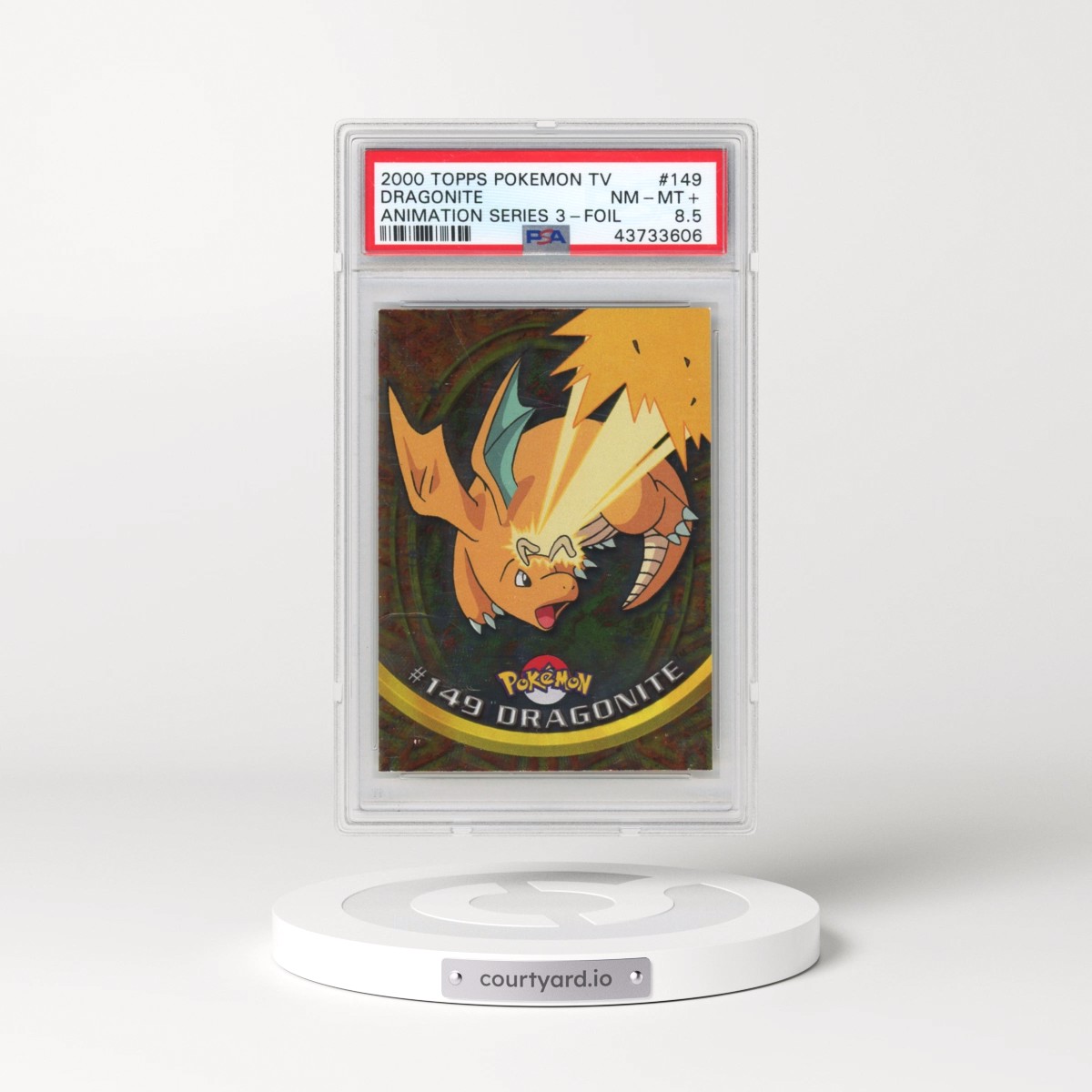 2000 Topps Pokémon TV Animation Series 3 #149 Dragonite - Foil (PSA 8.5 NM-MT+)