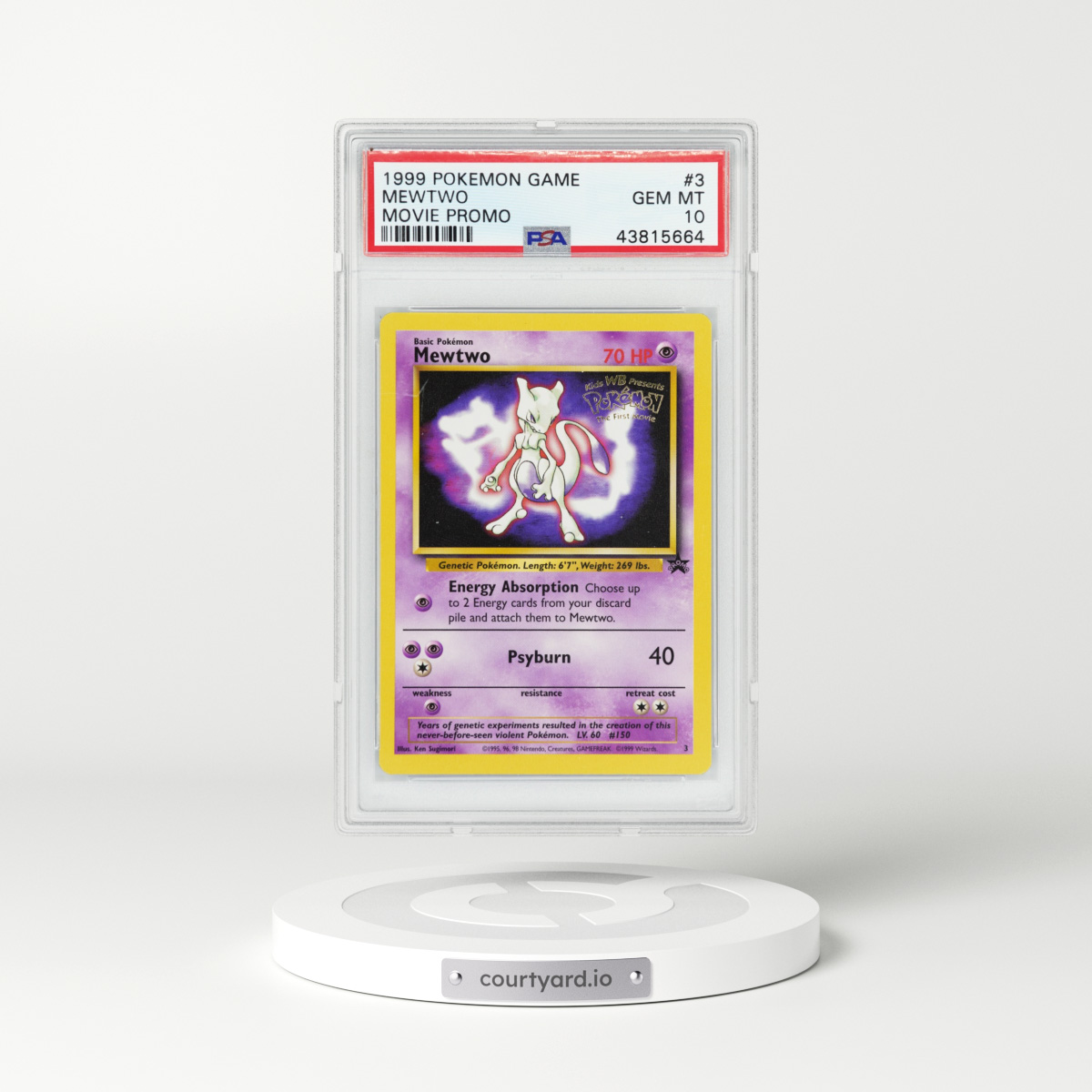 1999 Black Star Promo #3 Mewtwo (PSA 10 GEM MINT)