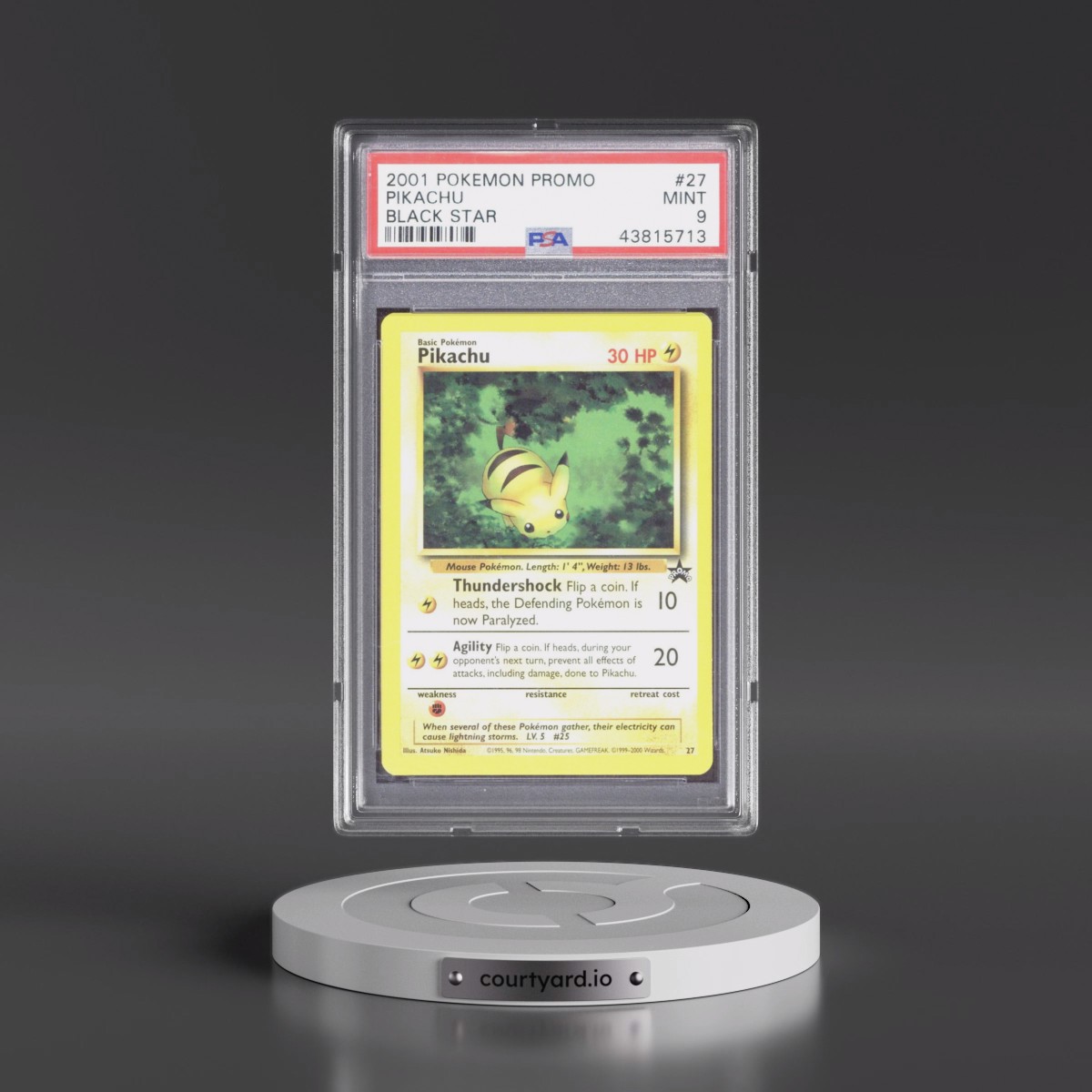 2000 Pokémon Promo Black Star #27 Pikachu (PSA 9 MINT)