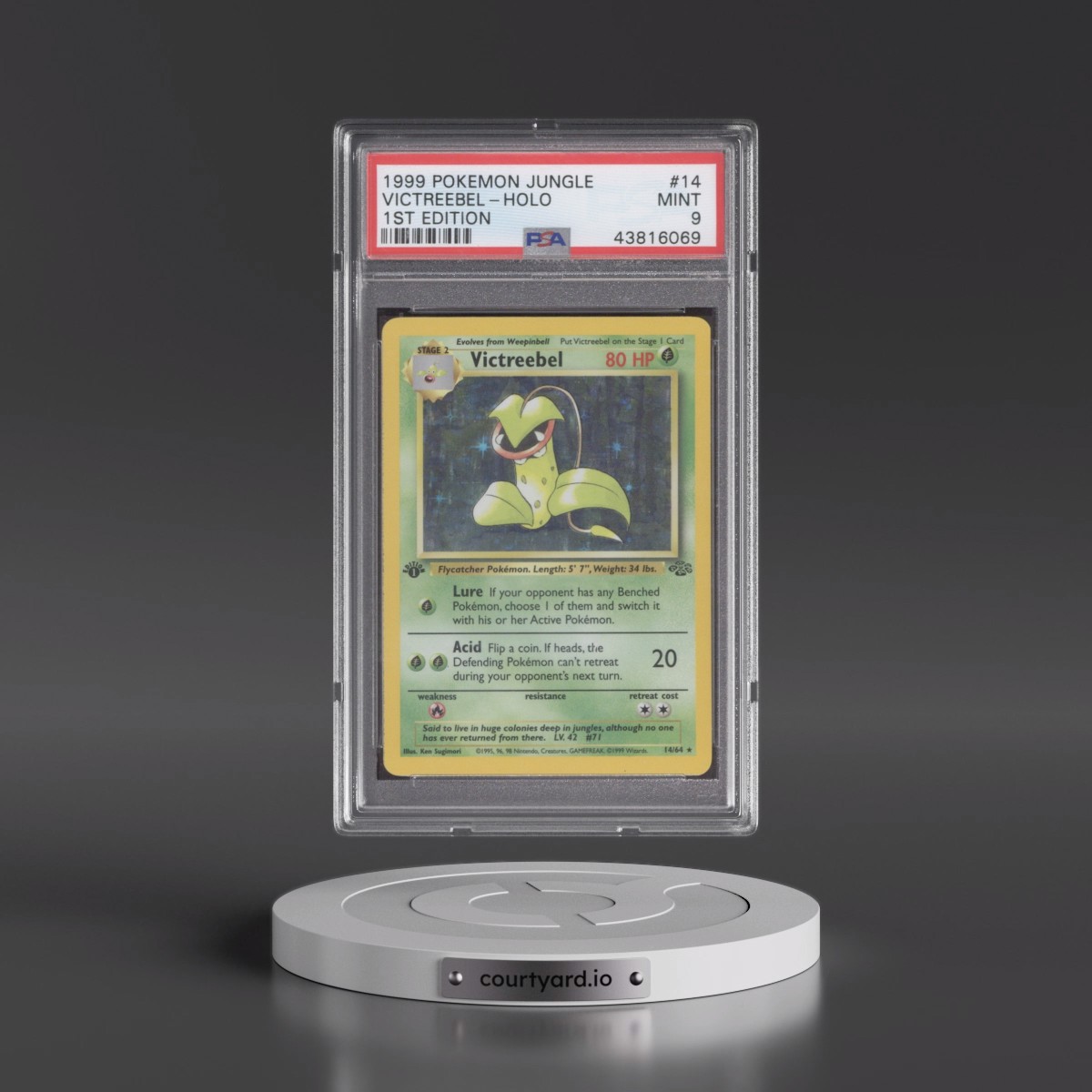 1999 Pokémon Jungle #14 Victreebel - 1st Edition Holo (PSA 9 MINT)