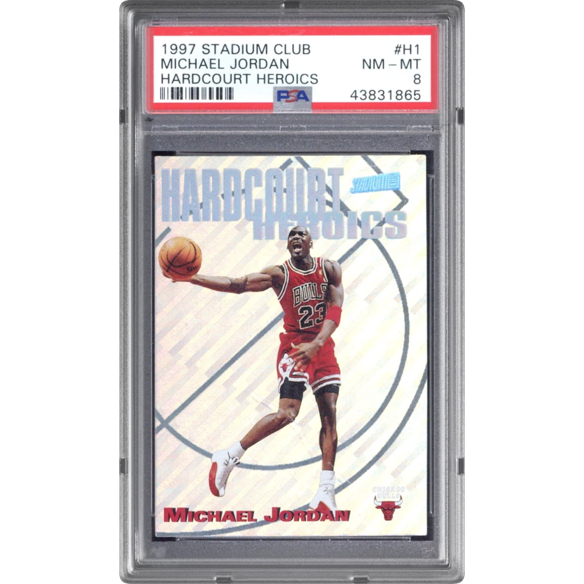 1997 Stadium Club Hardcourt Heroics #H1 Michael Jordan (PSA 8 NM-MT)