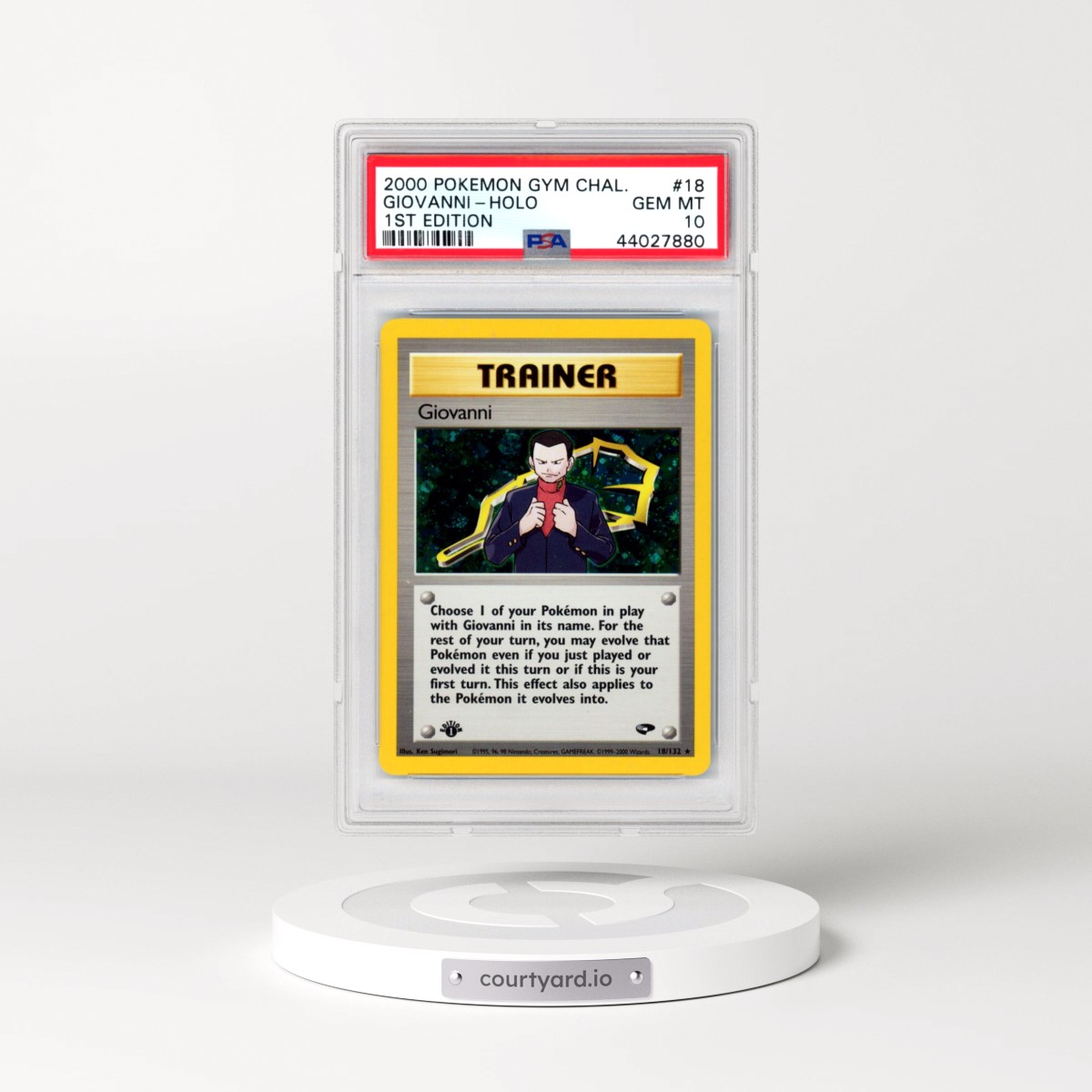 2000 Pokémon Gym Challenge #18 Giovanni - 1st Edition Holo (PSA 10 GEM MINT)