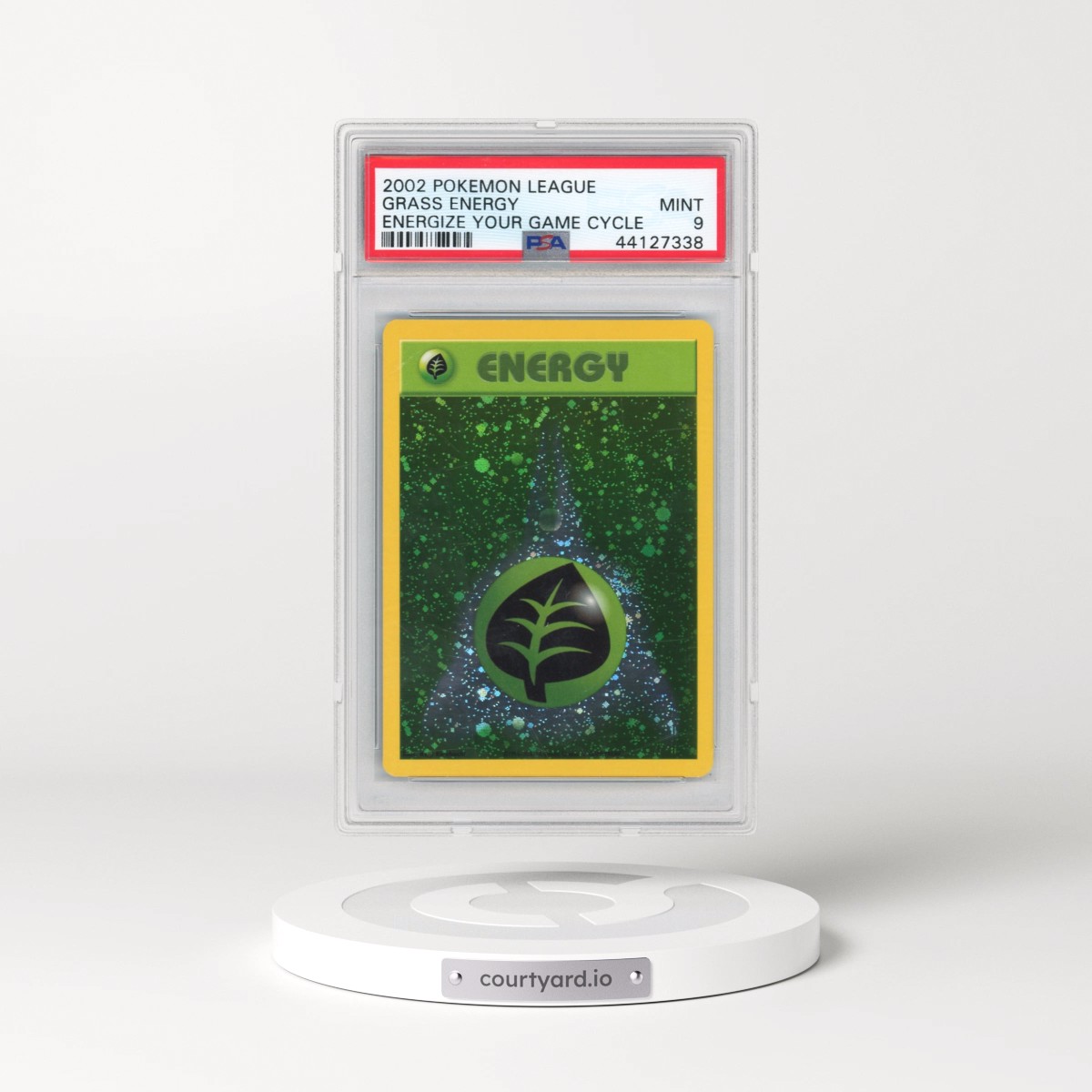 2002 Pokémon League Energize Your Game Cycle Grass Energy - Holo (PSA 9 MINT)