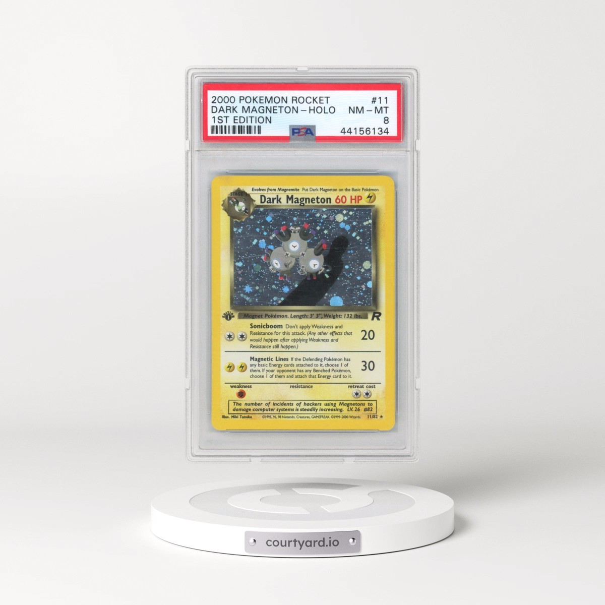 2000 Pokémon Rocket #11 Dark Magneton - 1st Edition Holo (PSA 8 NM-MT)