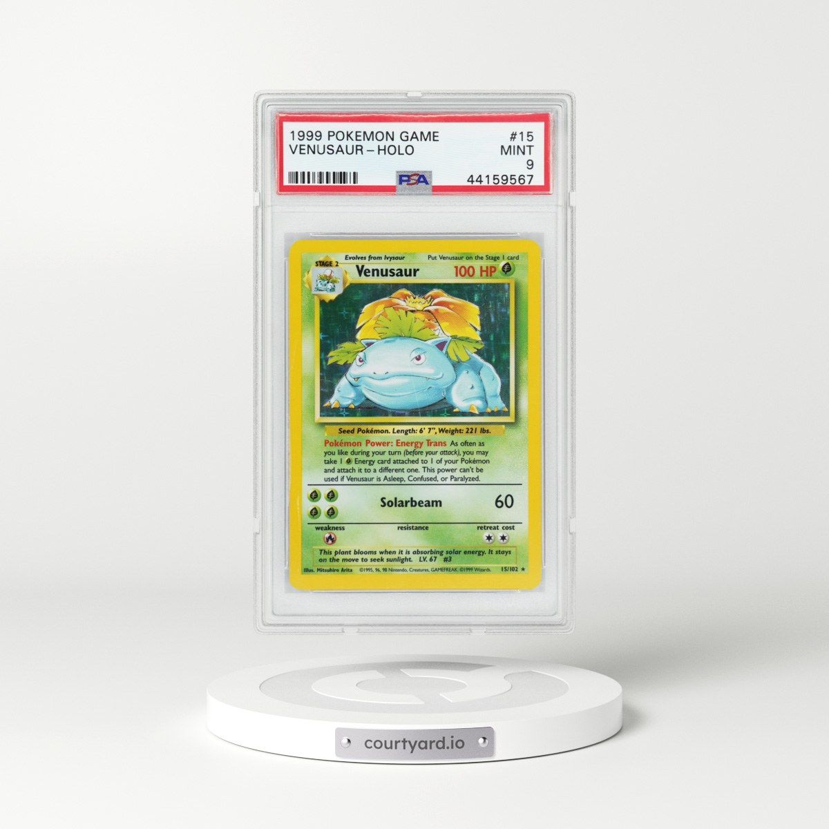 1999 Base Set #15 Venusaur - Holo (PSA 9 MINT)