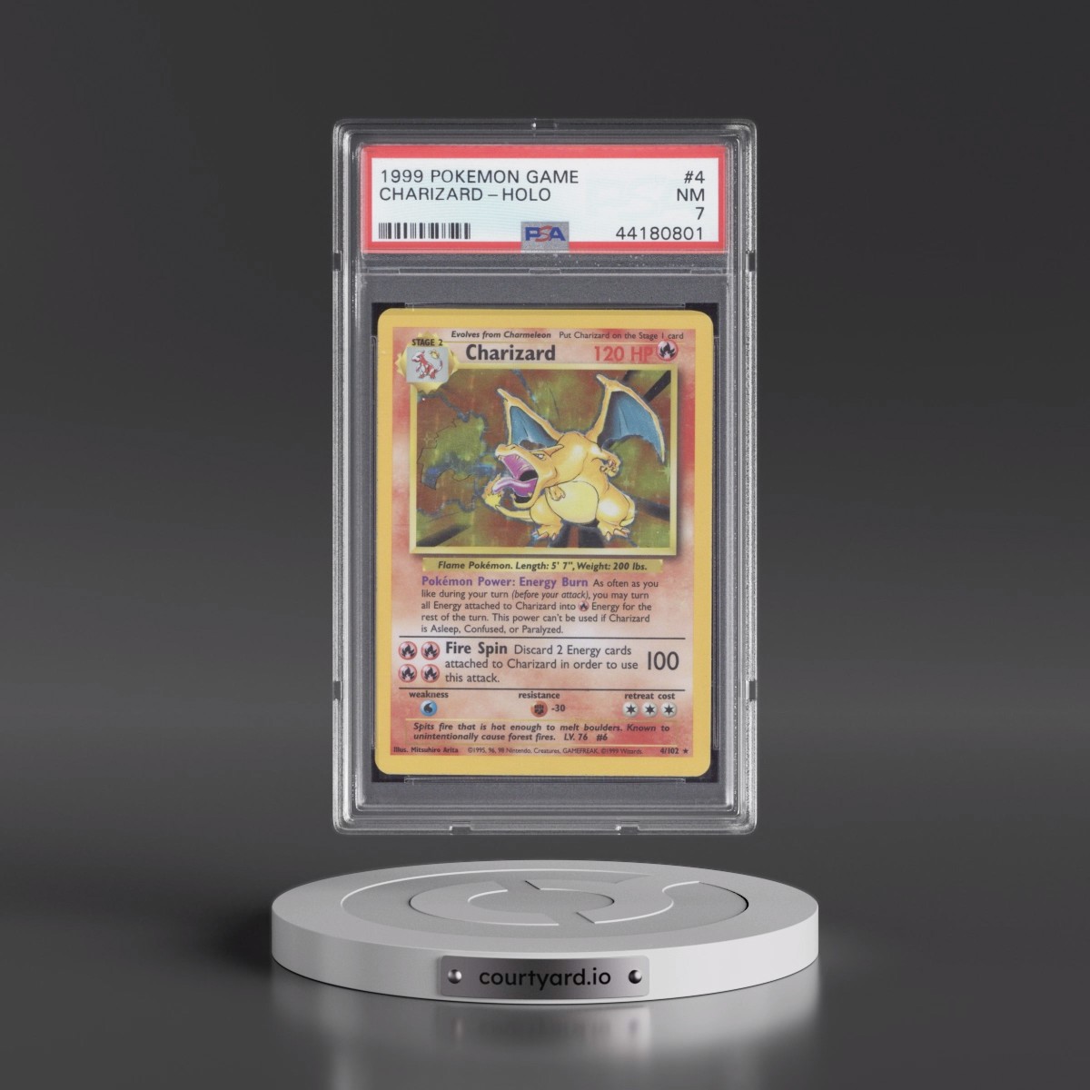 1999 Pokémon Game Charizard - Holo #4 PSA 7