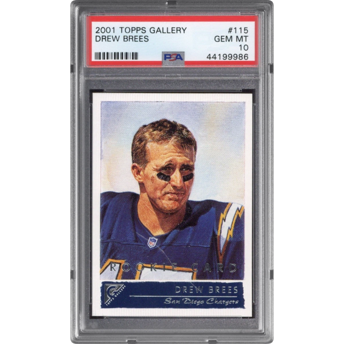 2001 Topps Gallery #115 Drew Brees (PSA 10 GEM MINT)