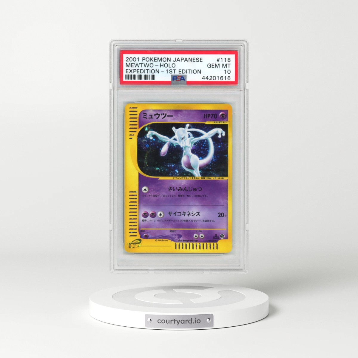 2001 Pokémon Expedition #118 Mewtwo - 1st Edition Holo (PSA 10 GEM MINT)