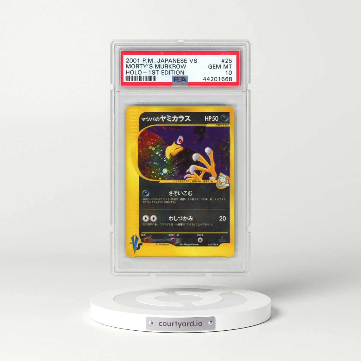 2001 Pokémon VS #025 Morty's Murkrow - 1st Edition Holo (PSA 10 GEM MINT)