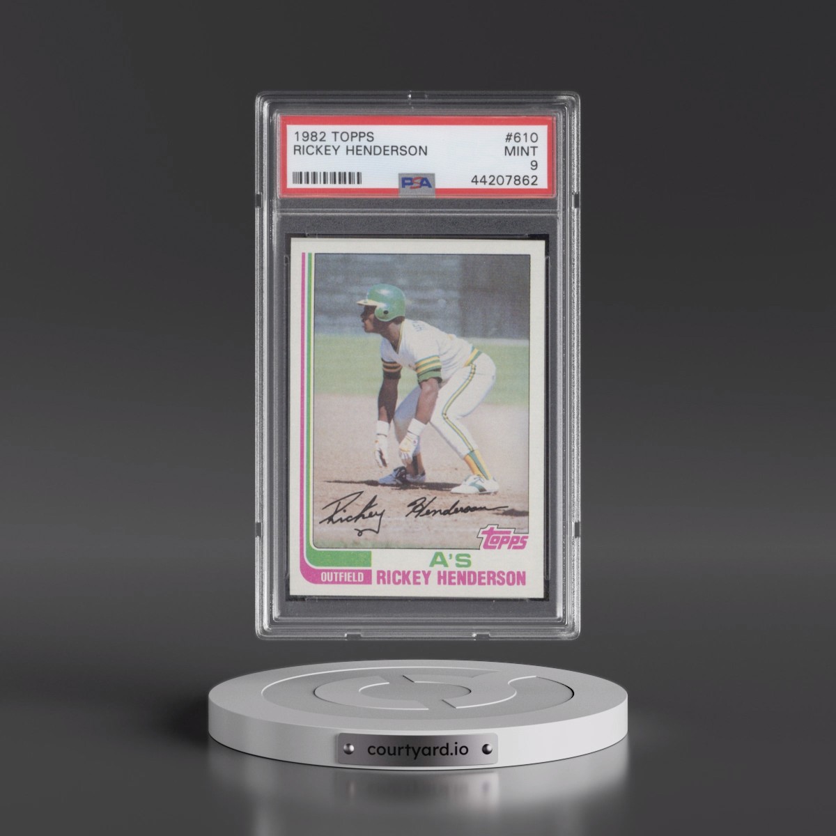 1982 Topps #610 Rickey Henderson (PSA 9 MINT)