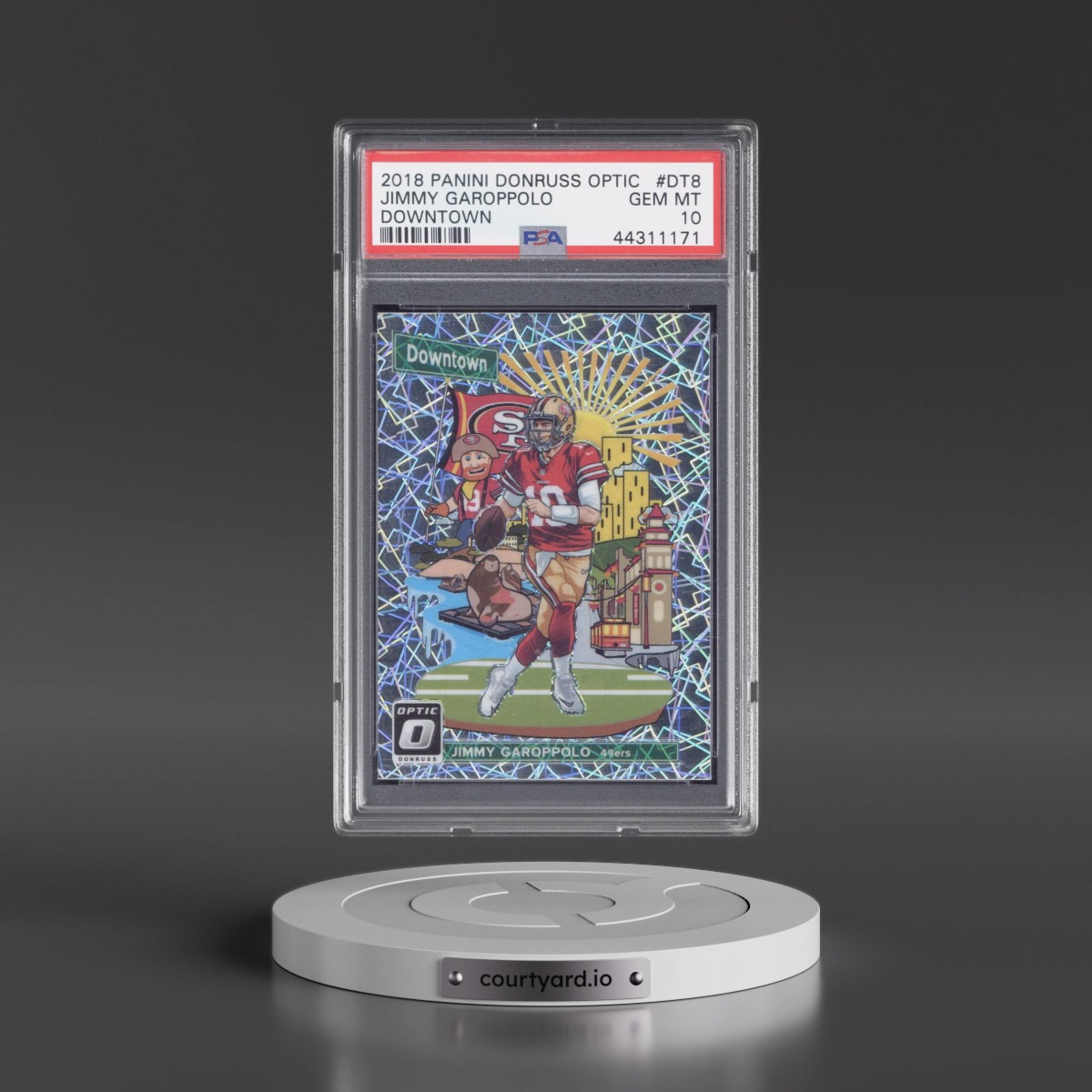 2018 Panini Donruss Optic Downtown #DT8 Jimmy Garoppolo (PSA 10 GEM MINT)