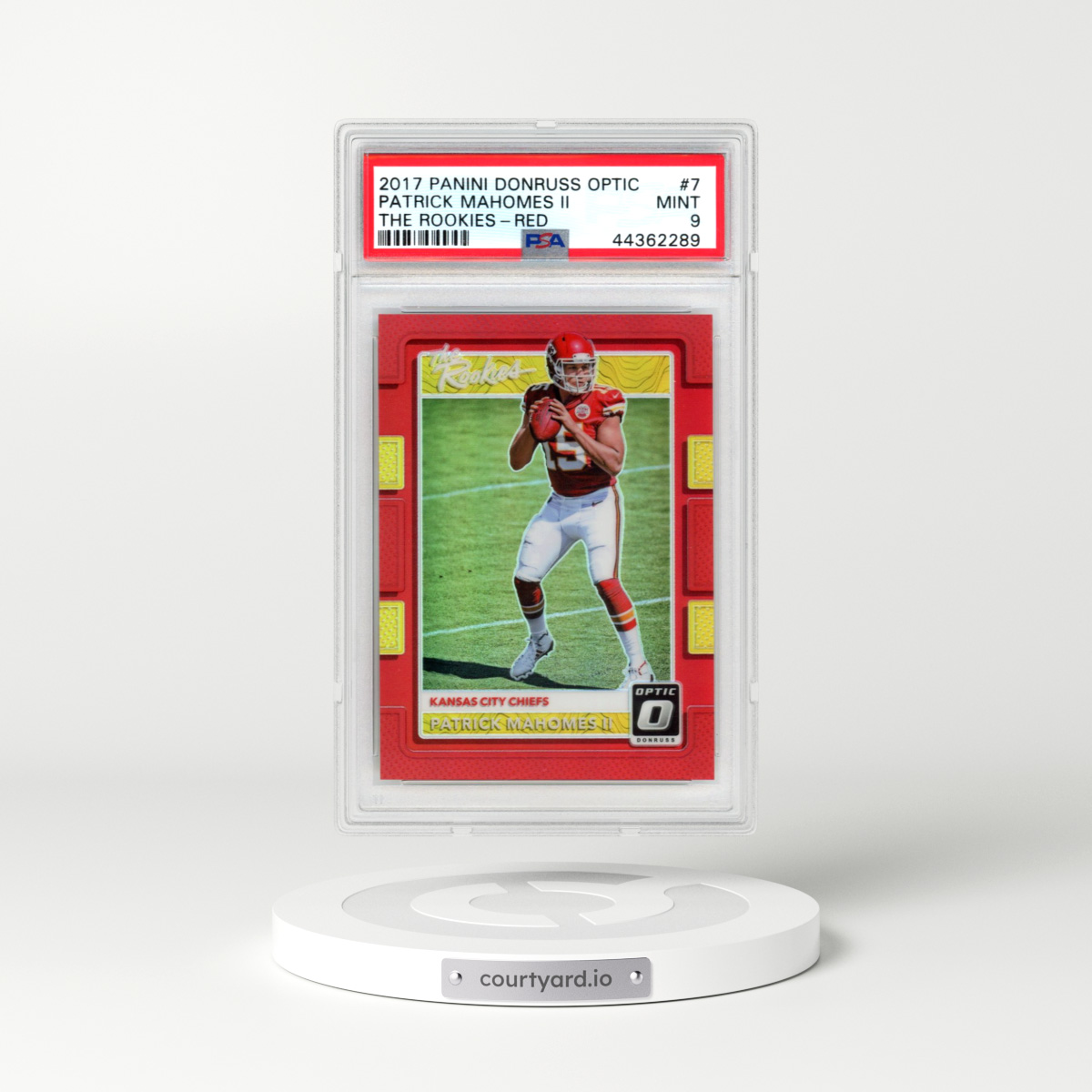2017 Panini Donruss Optic the Rookies #7 Patrick Mahomes II - Red (PSA 9 MINT)