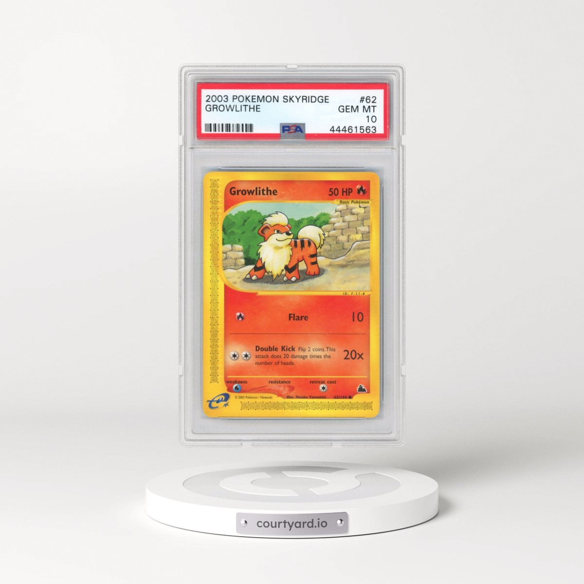 2003 Pokémon Skyridge #62 Growlithe (PSA 10 GEM MINT)