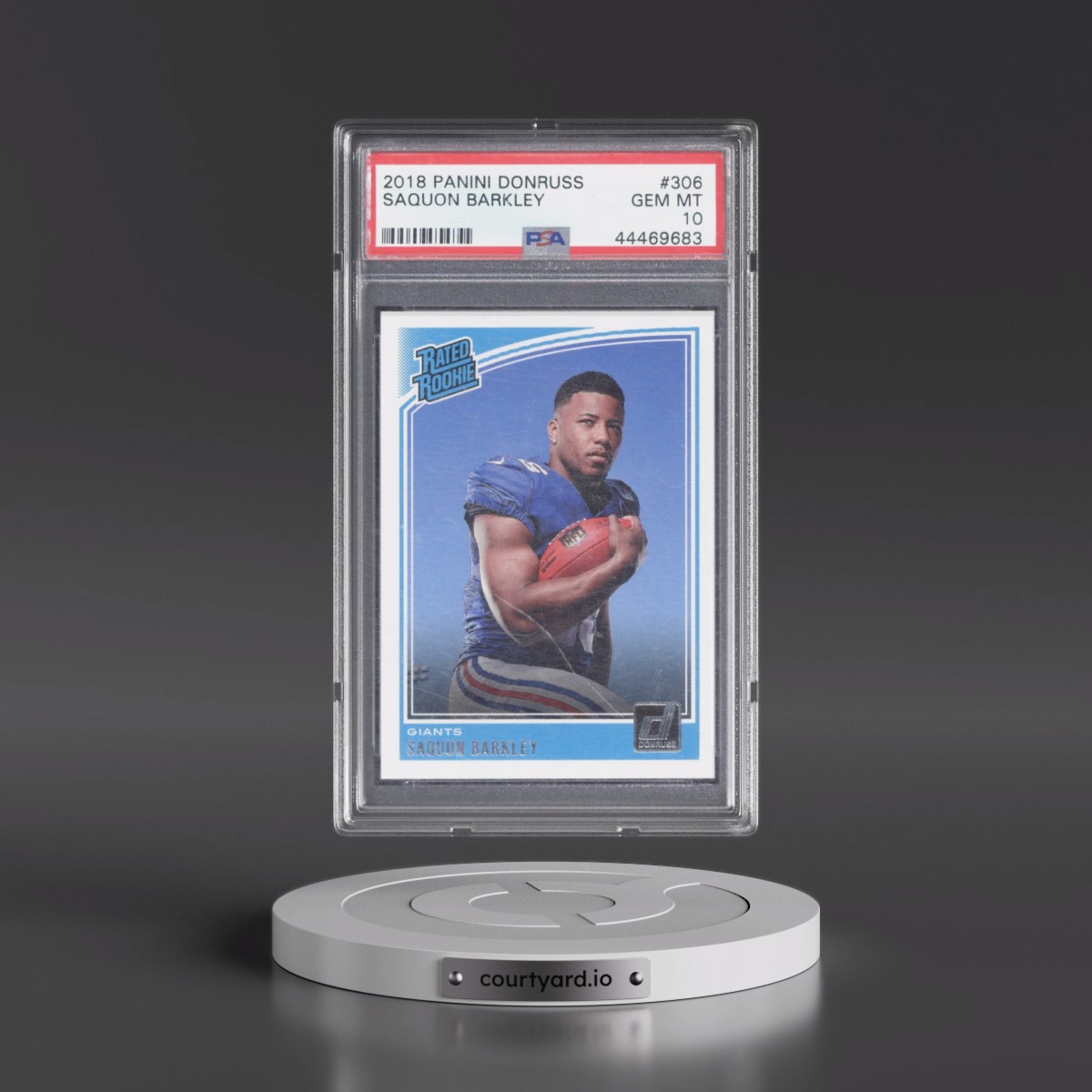 2018 Panini Donruss #306 Saquon Barkley (PSA 10 GEM MINT)