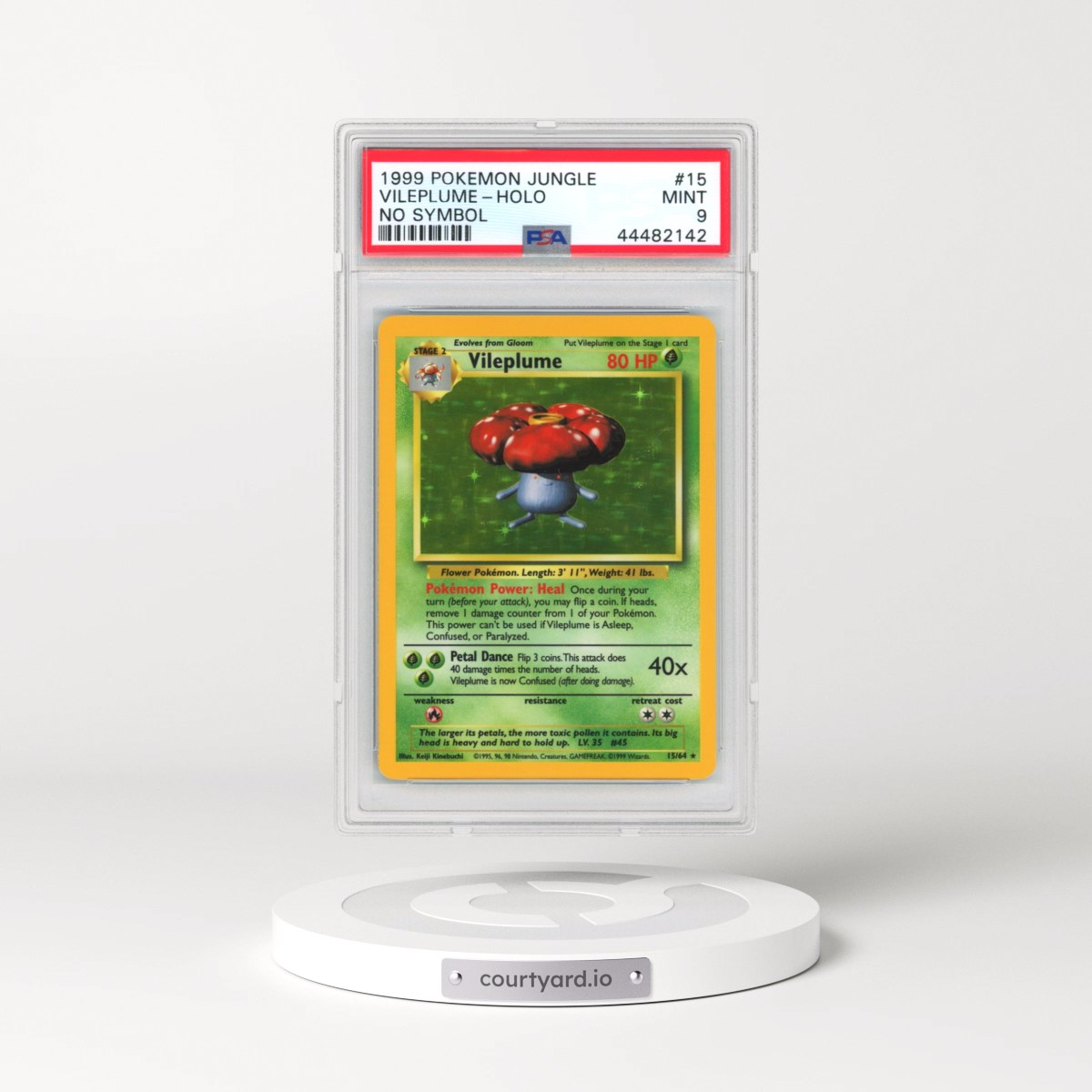 1999 Jungle #15 Vileplume - Holo No Symbol (PSA 9 MINT)