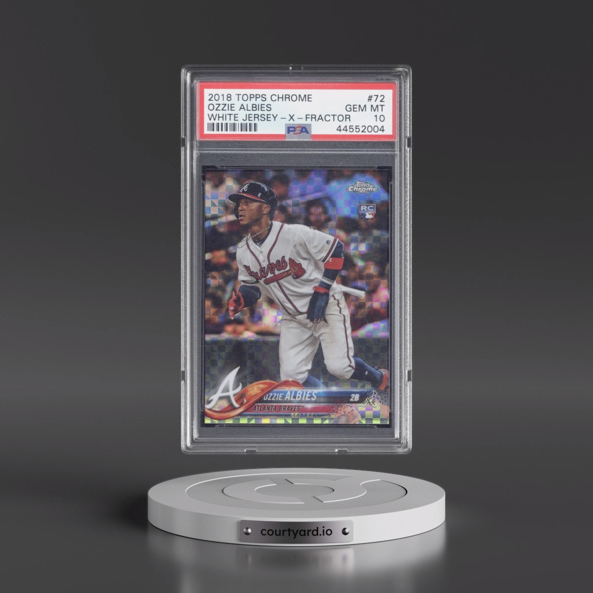 2018 Topps Chrome Ozzie Albies - X-Fractor #72 PSA 10