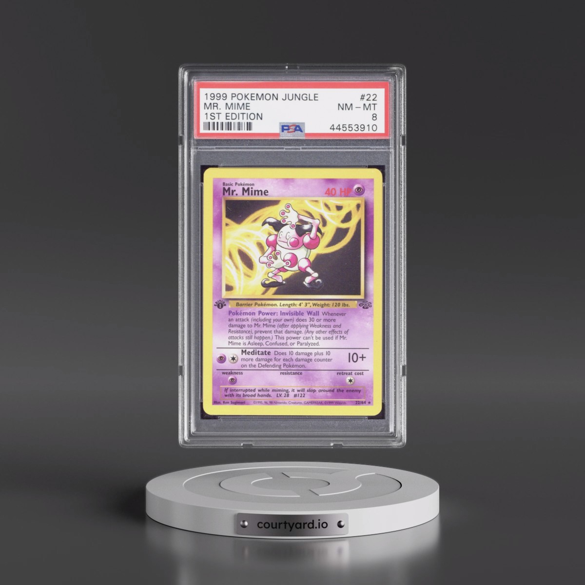 1999 Pokémon Jungle #22 Mr. Mime - 1st Edition (PSA 8 NM-MT)
