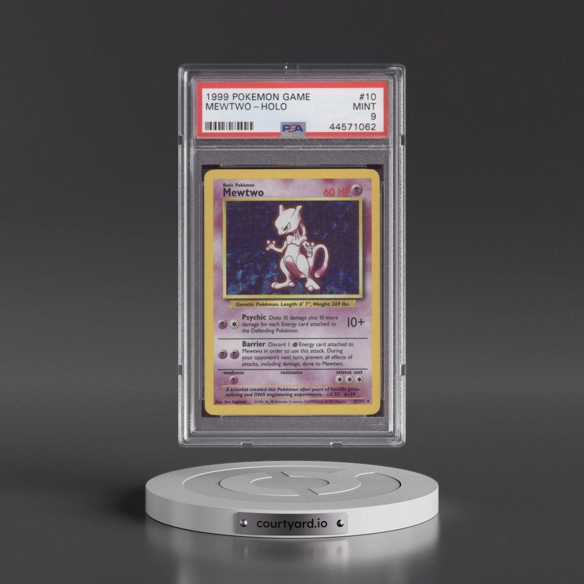 1999 Pokémon Game #10 Mewtwo - Holo (PSA 9 MINT) - Photo