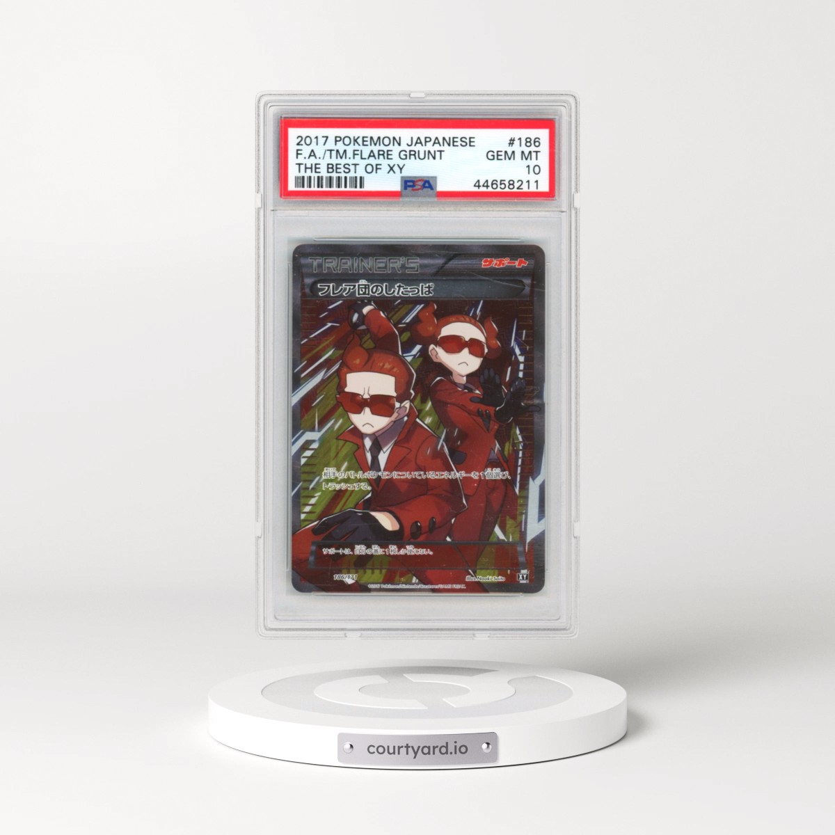 2017 Pokémon the Best of XY #186 Team Flare Grunt - Full Art (PSA 10 GEM MINT)