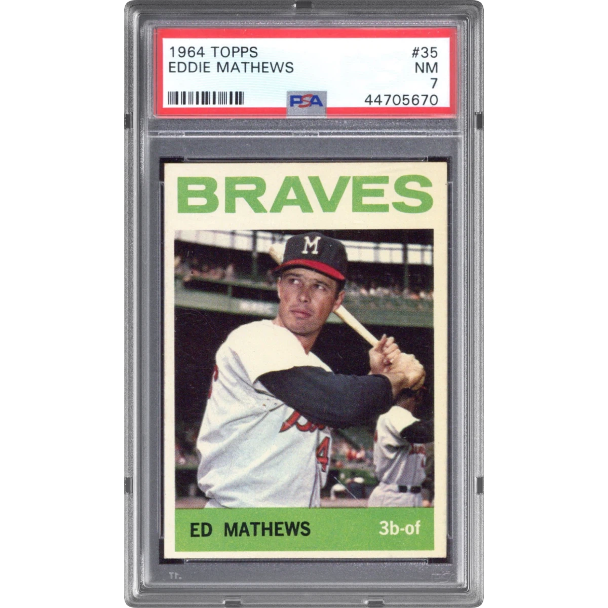 1964 Topps #35 Eddie Mathews (PSA 7 NM)