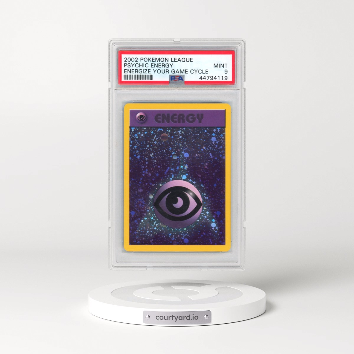 2002 Pokémon League Energize Your Game Cycle Psychic Energy - Holo (PSA 9 MINT)