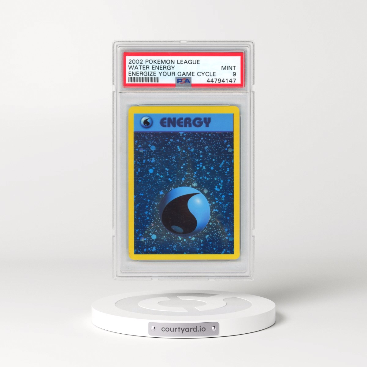 2002 Pokémon League Energize Your Game Cycle Water Energy - Holo (PSA 9 MINT)